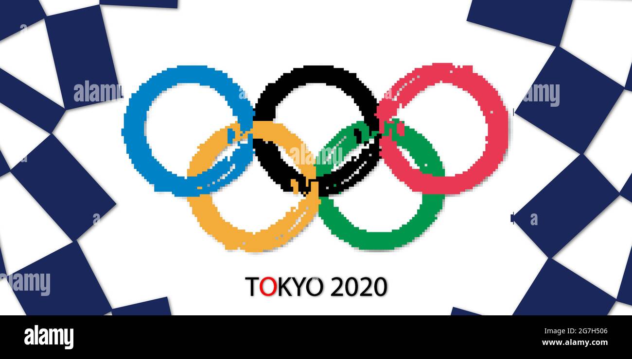 Vinnytsia, Ukraine - July 13, 2021. Summer Olympic Game 2020 in Japan Stock Vector