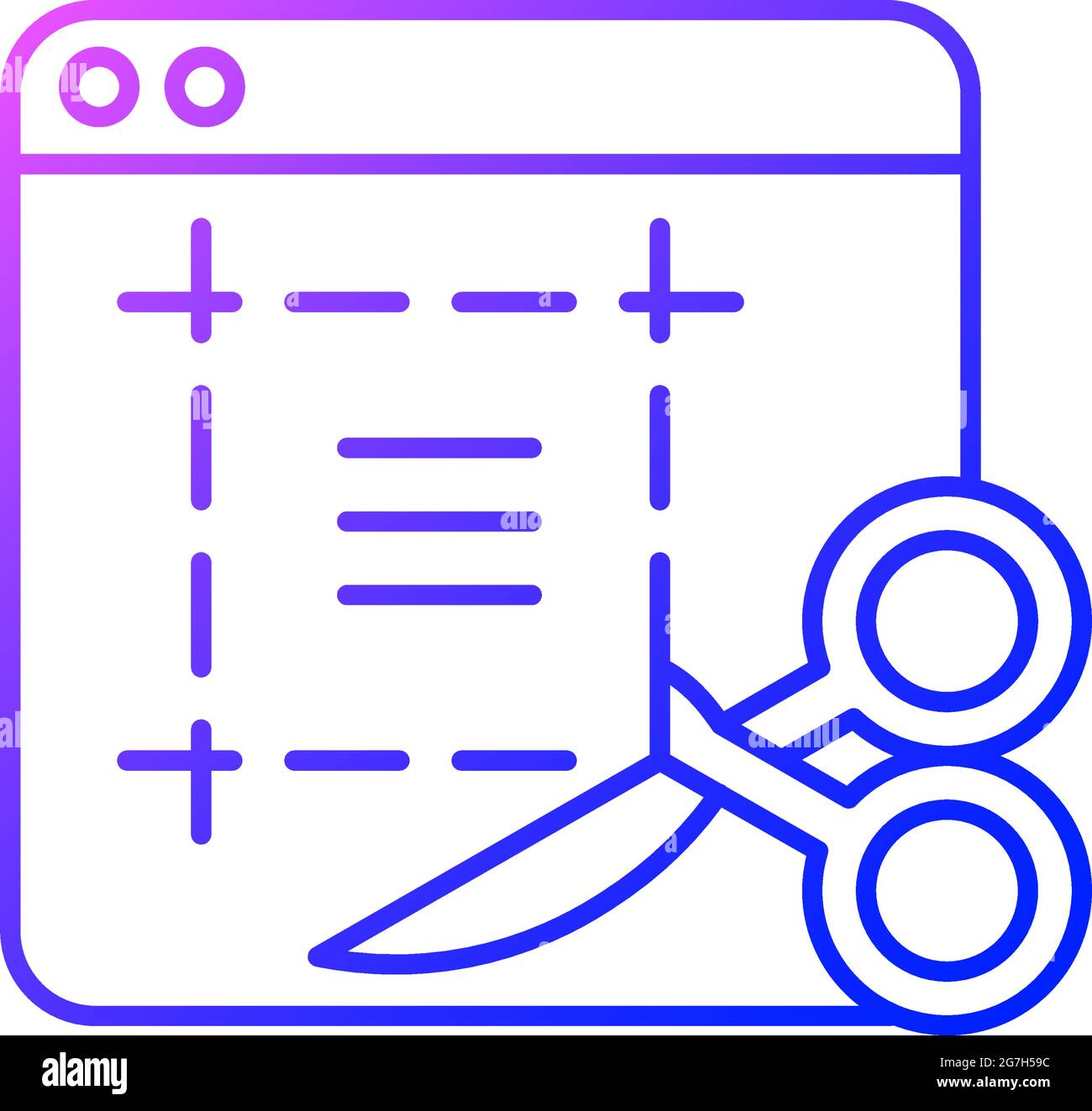 Screen sampling gradient linear vector icon Stock Vector