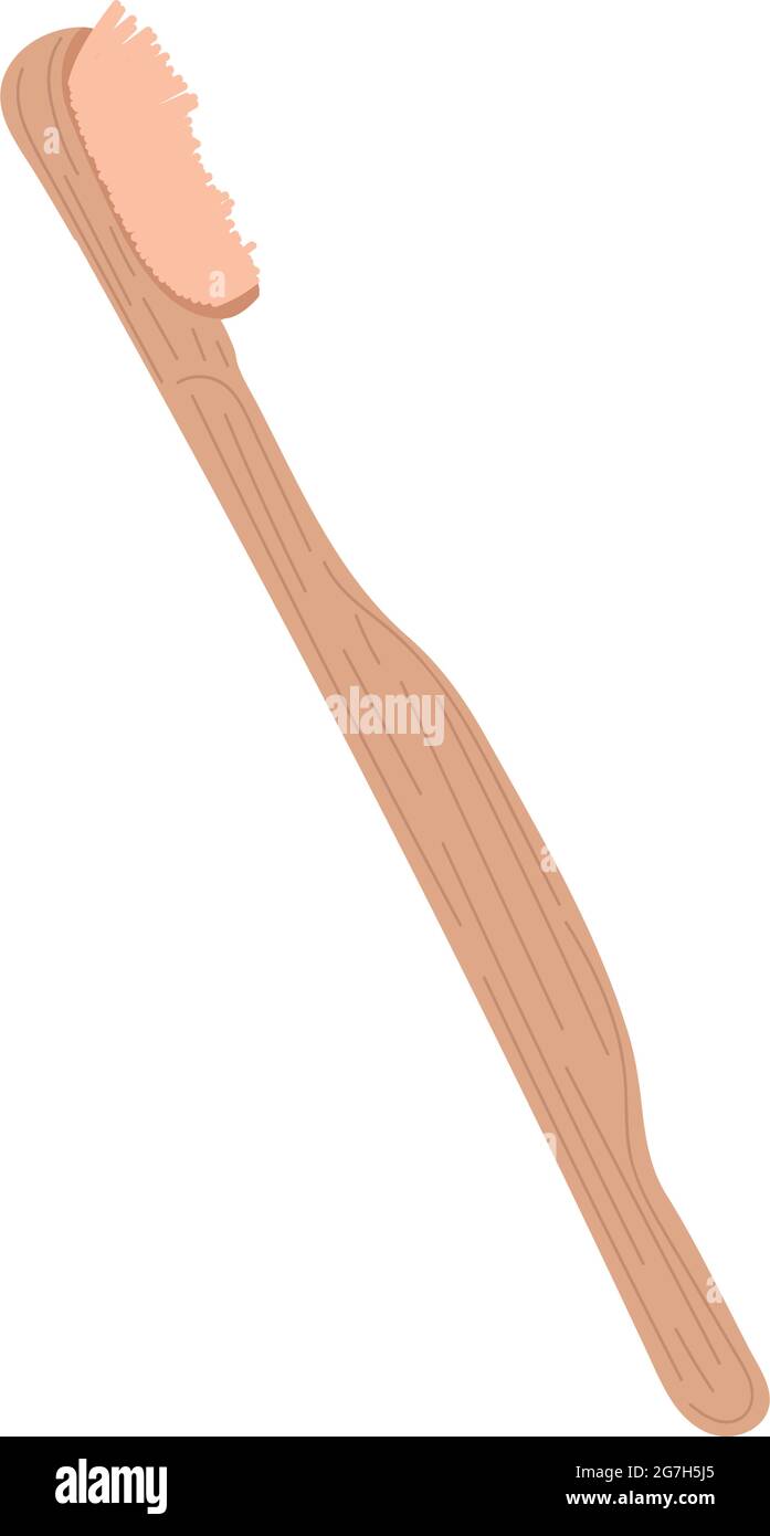 wooden toothbrush hygiene Stock Vector Image & Art - Alamy