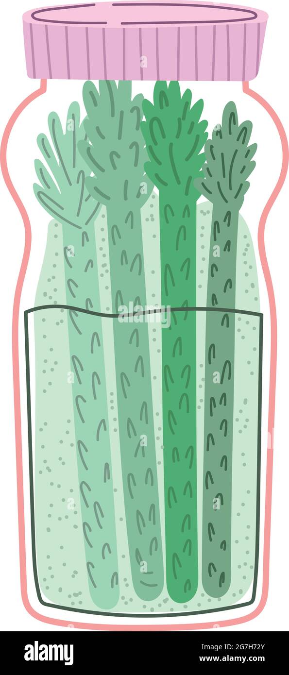 asparagus in the glass jar Stock Vector Image & Art Alamy