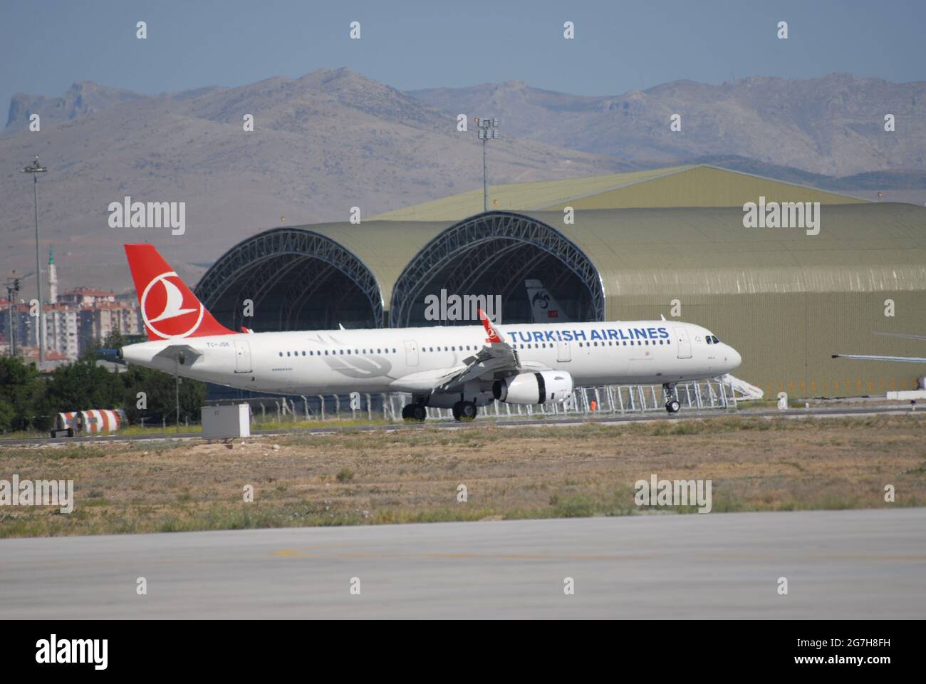 The Anatolian Eagle Exercise was held at the 3rd Main Jet Base in Konya. THY plane also made scheduled flights from Konya. Stock Photo