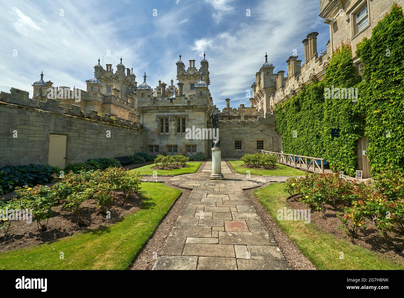 Floors Castle and garden, a stately home in the Scottish Borders near Kelso. Stock Photo