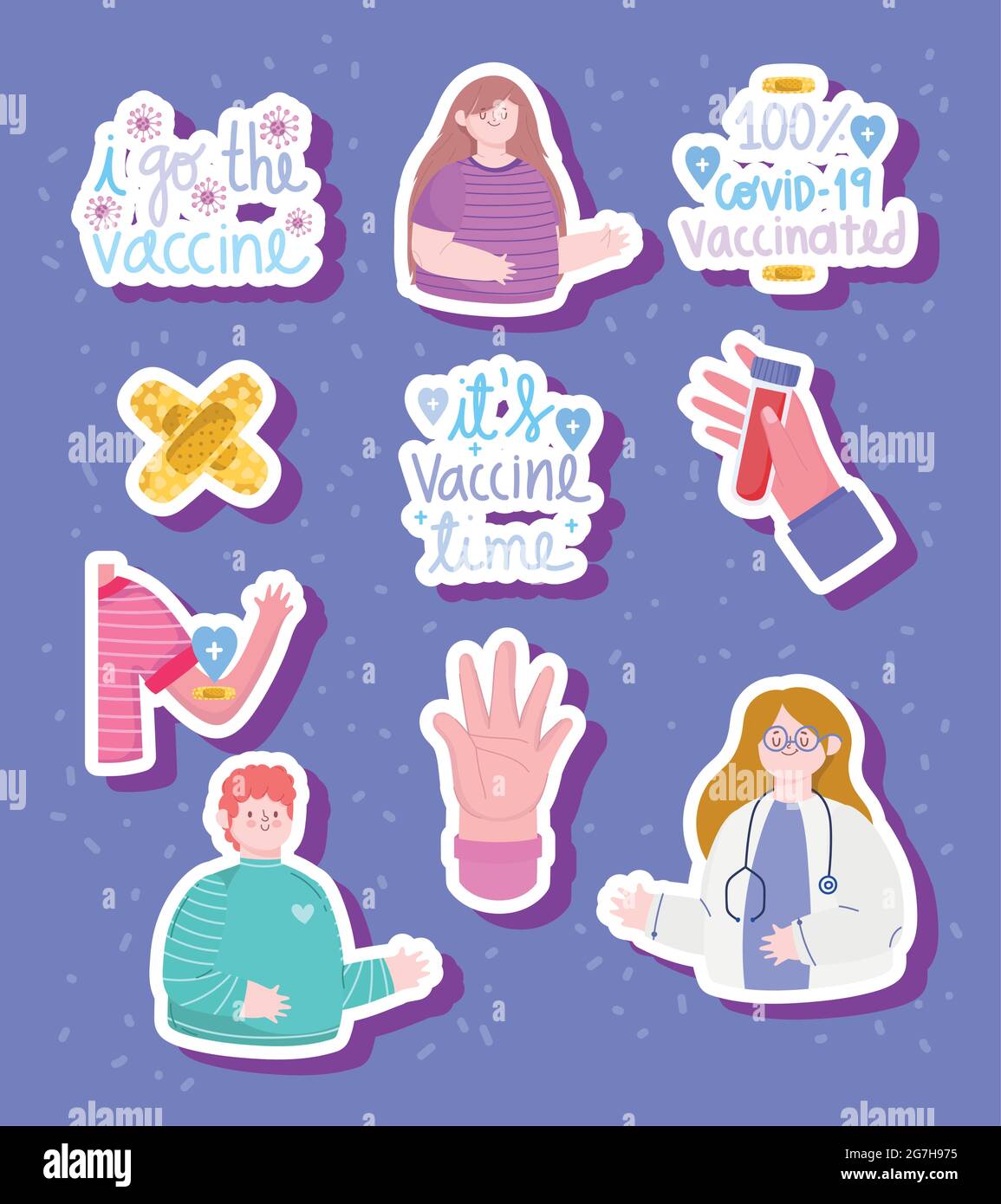 Vaccine time set Stock Vector Images Alamy