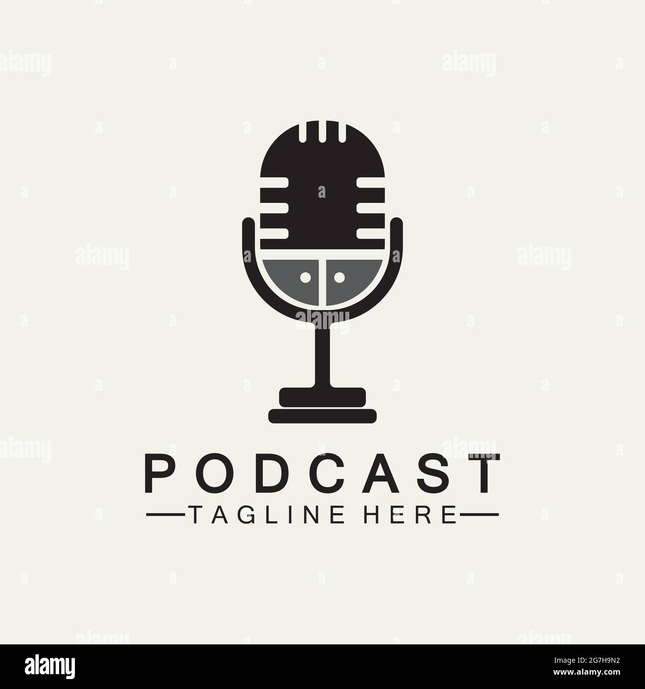 Podcast Vector icon design illustration Template Stock Vector Image ...