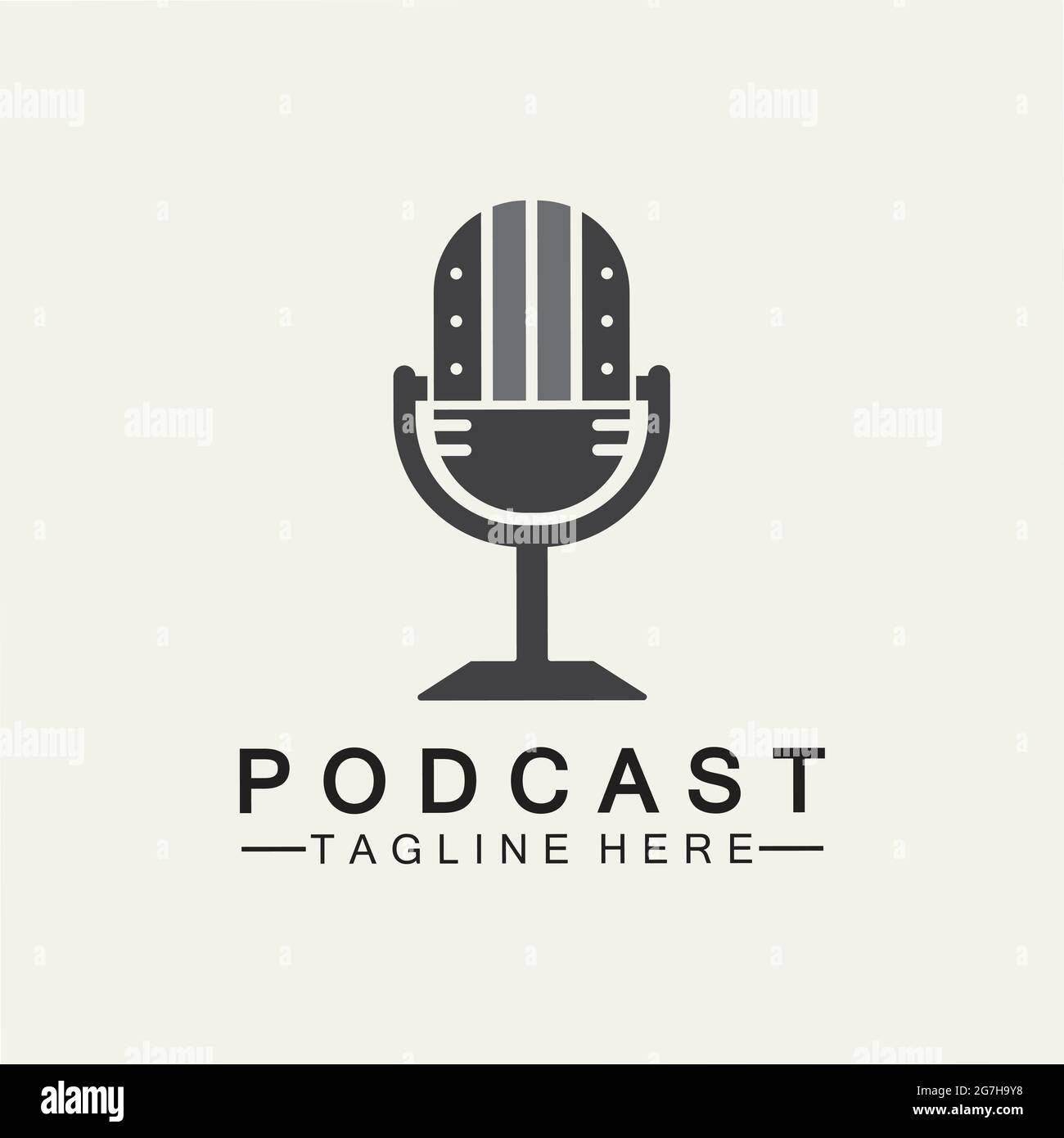 Podcast Vector icon design illustration Template Stock Vector