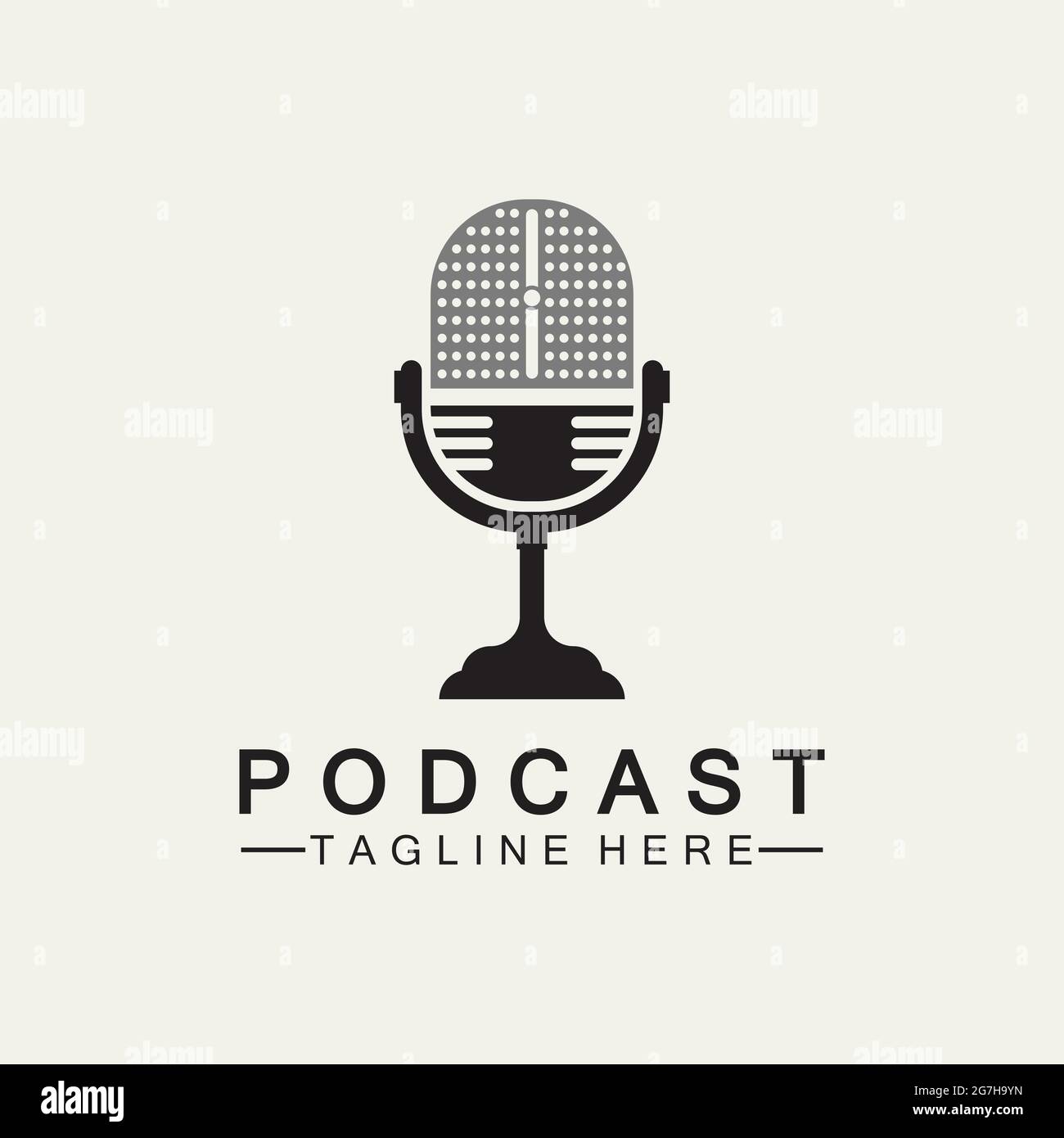 Podcast Vector icon design illustration Template Stock Vector