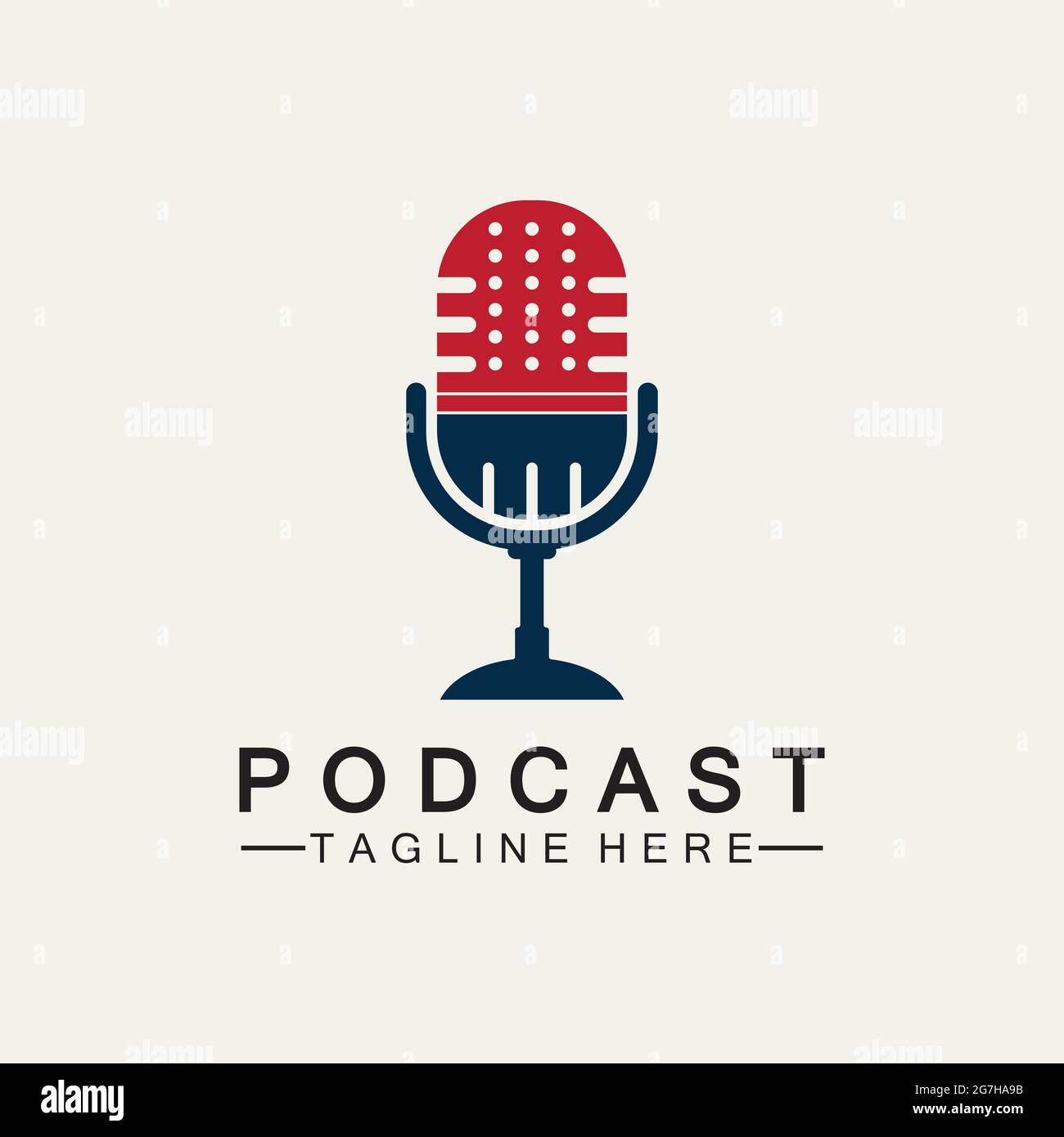Podcast Vector icon design illustration Template Stock Vector