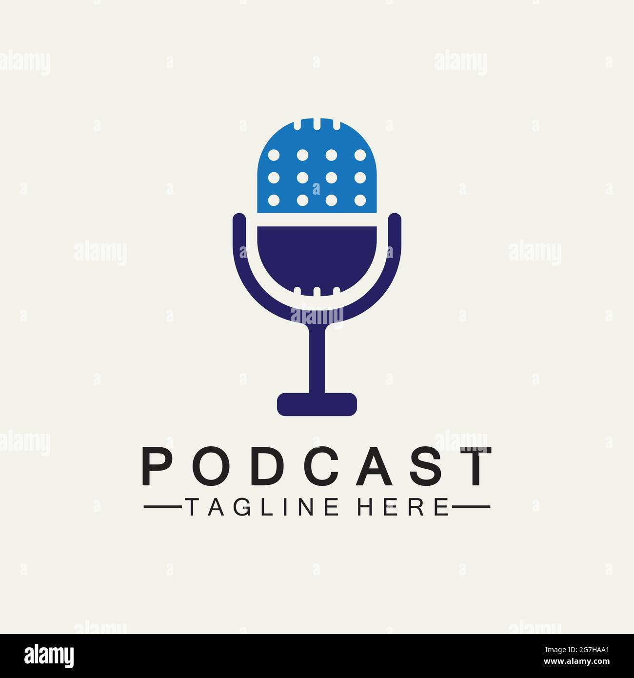 Podcast Vector icon design illustration Template Stock Vector