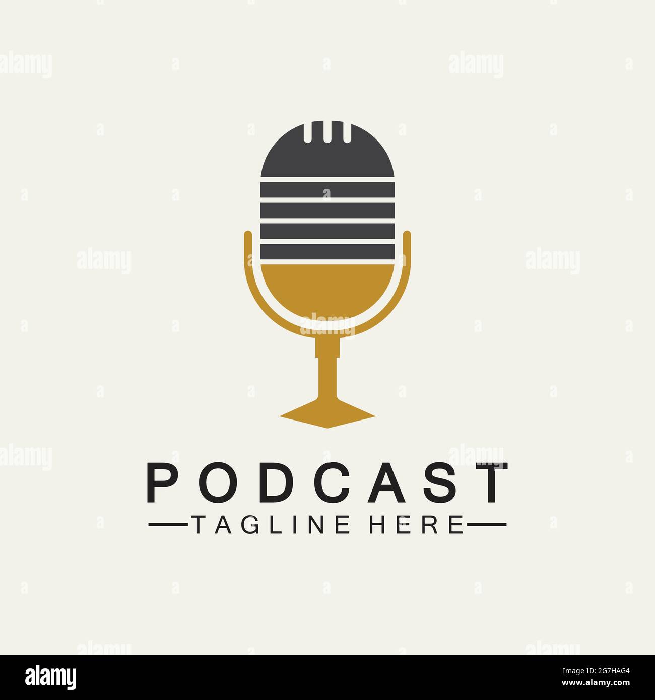 Podcast Vector icon design illustration Template Stock Vector Image ...