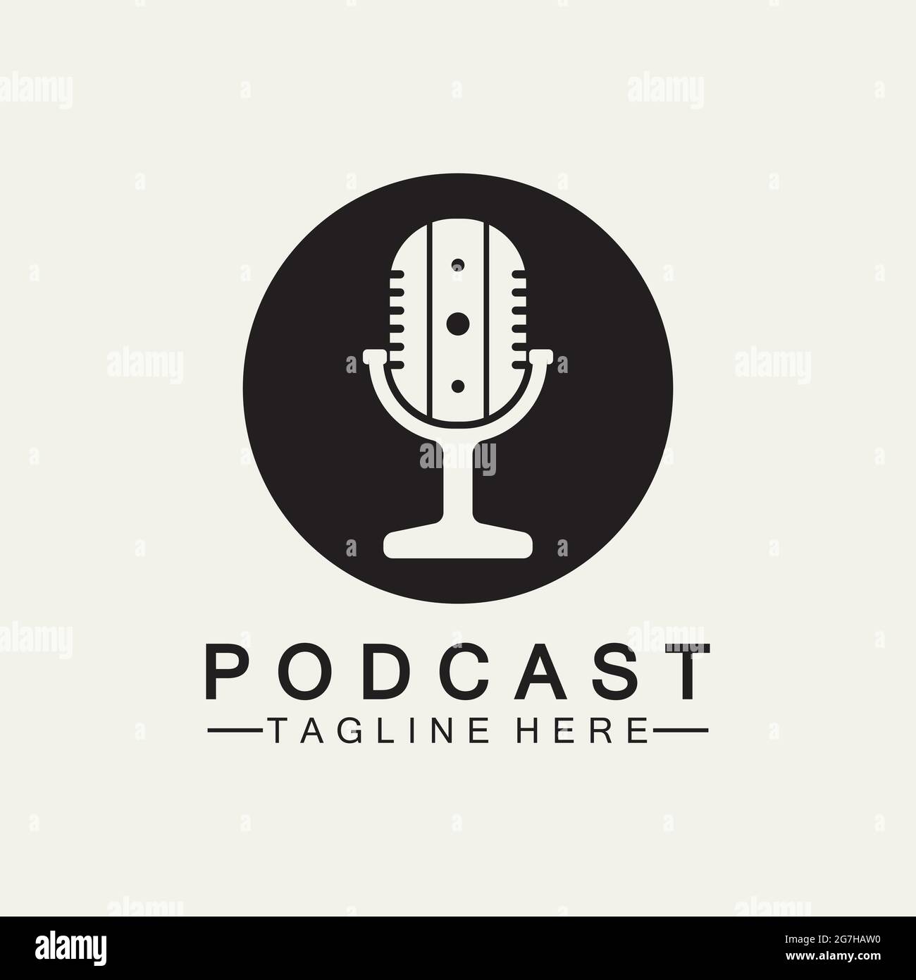 Podcast Vector icon design illustration Template Stock Vector