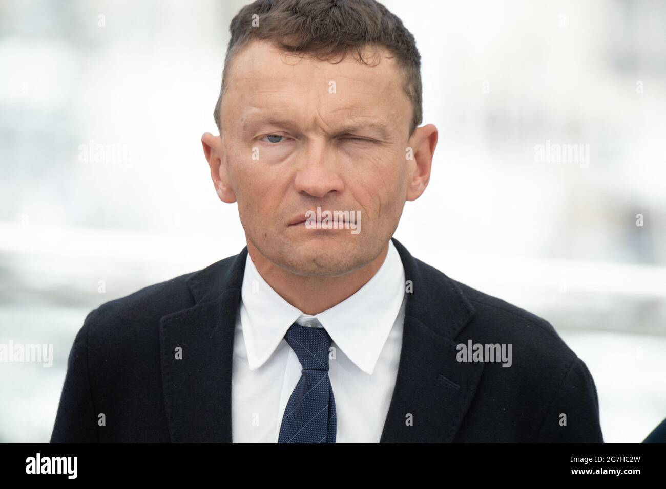 Sylvain Tesson attends the La Panthere Des Neiges attend the Women Do Cry photocall during the 74th annual Cannes Film Festival on July 14, 2021 in Cannes, France. Photo by David Niviere/ABACAPRESS.COM Stock Photo