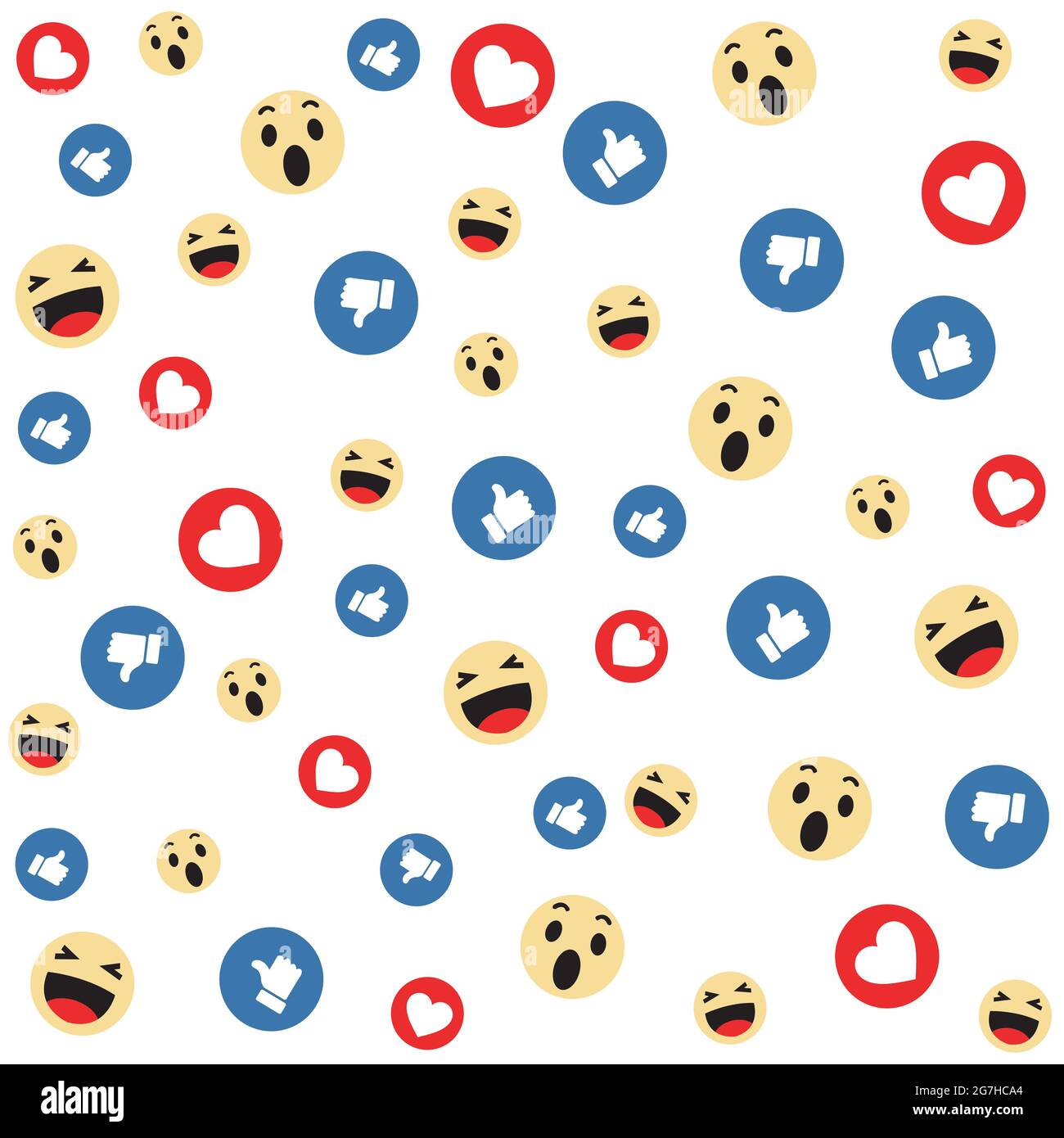 Social Media Face Reaction Emojis background Stock Vector Image & Art ...