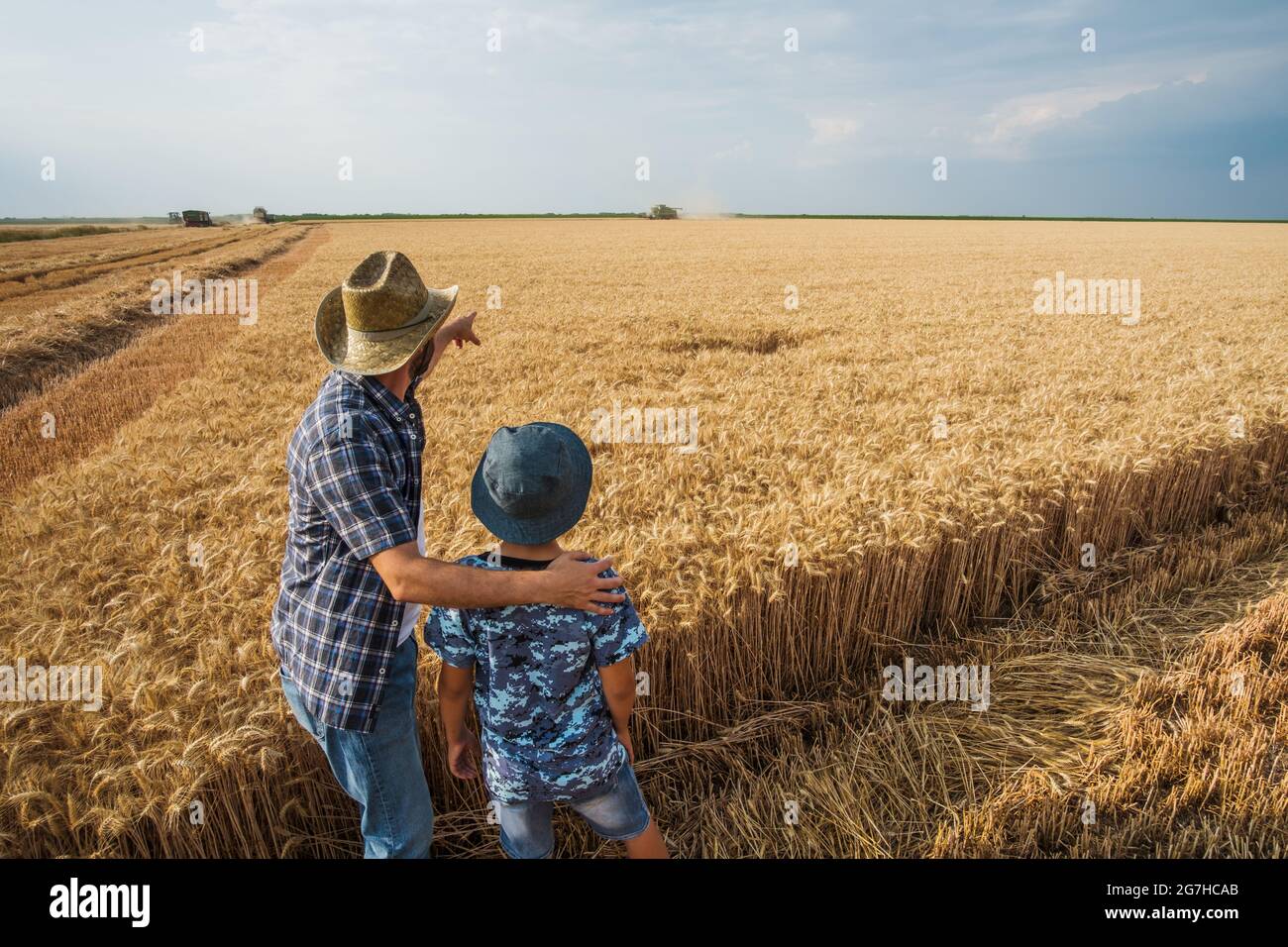 Father son farmers in field hi-res stock photography and images - Alamy