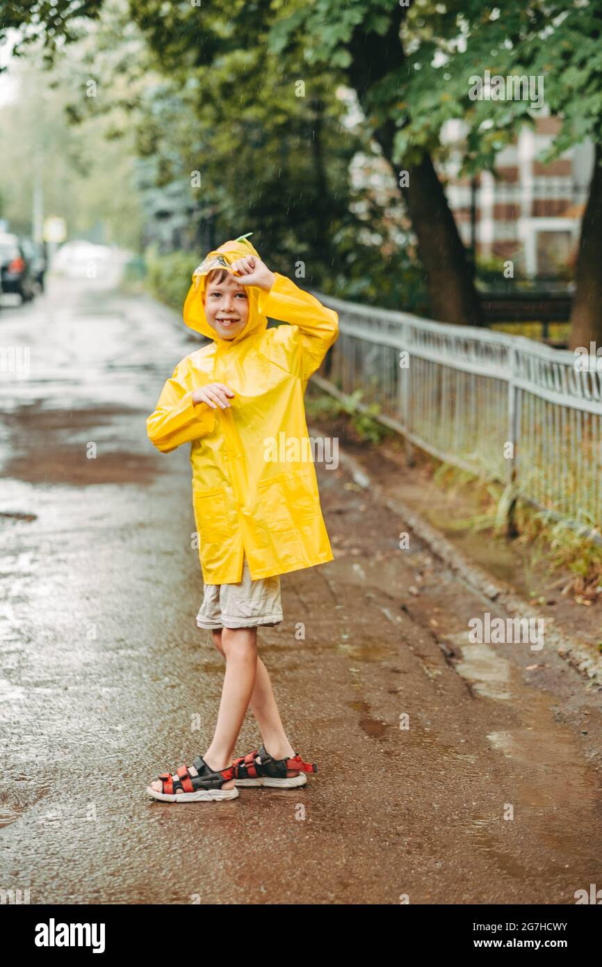 cute yellow raincoat