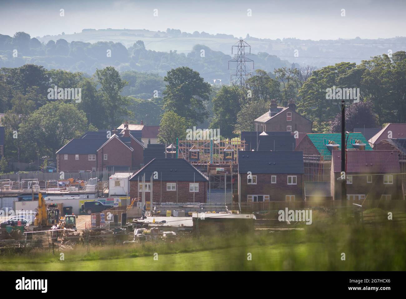 New homes being built on the edge of Menston, West Yorkshire, UK. They