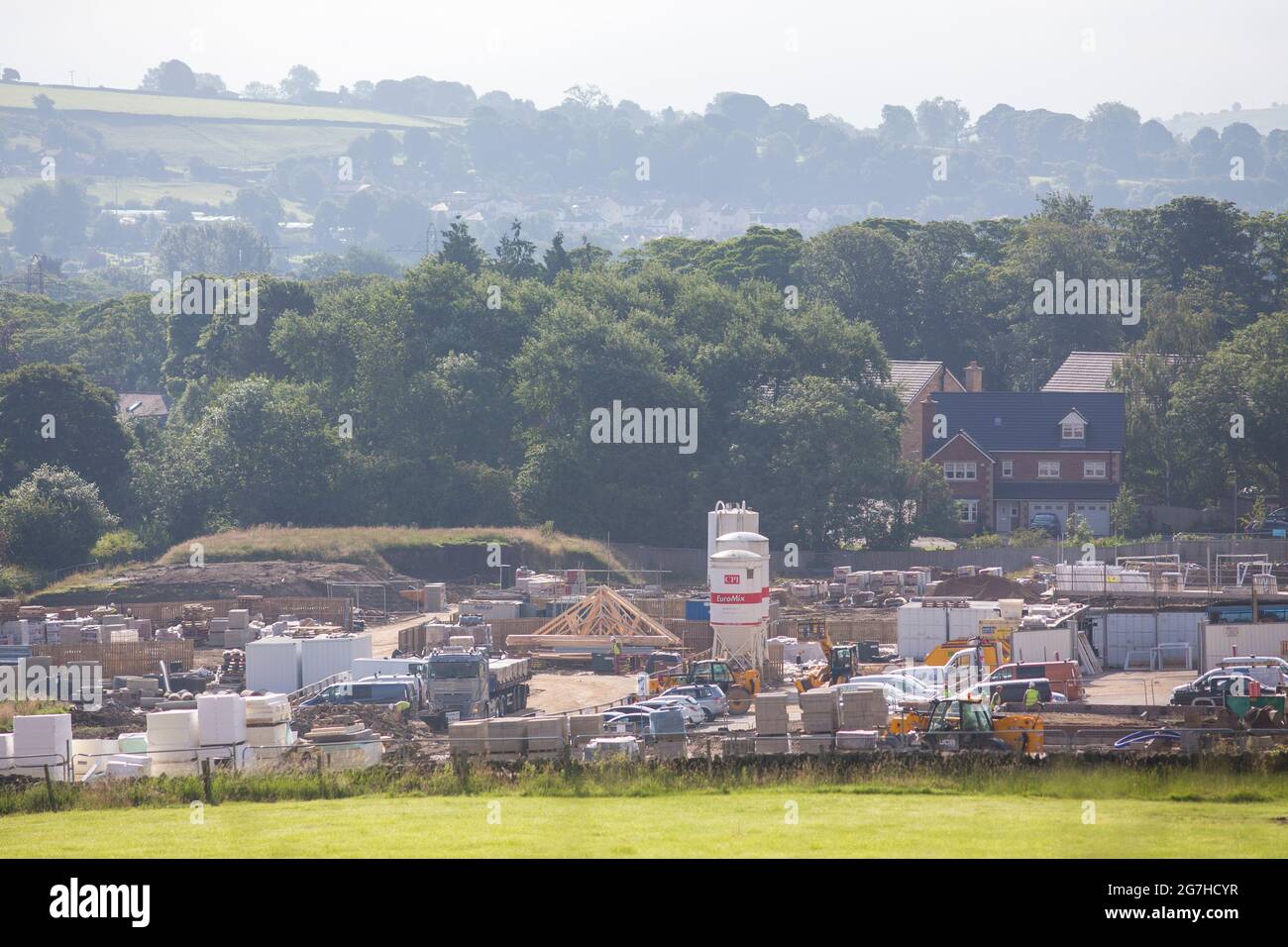 New homes being built on the edge of Menston, West Yorkshire, UK. They