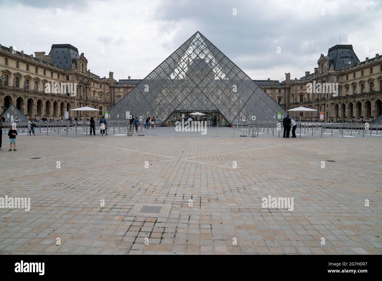 Louvre Museum which is the world's largest art museum and a historic monument in Paris, France Stock Photo