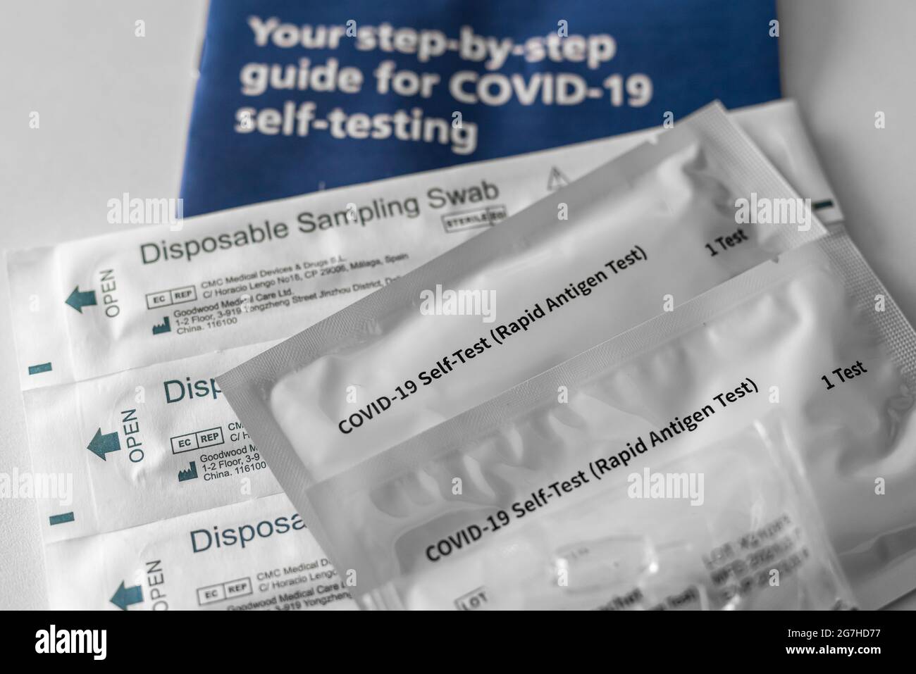 COVID-19 Self Test - Rapid Antigen Test (NHS) Stock Image Stock Photo ...