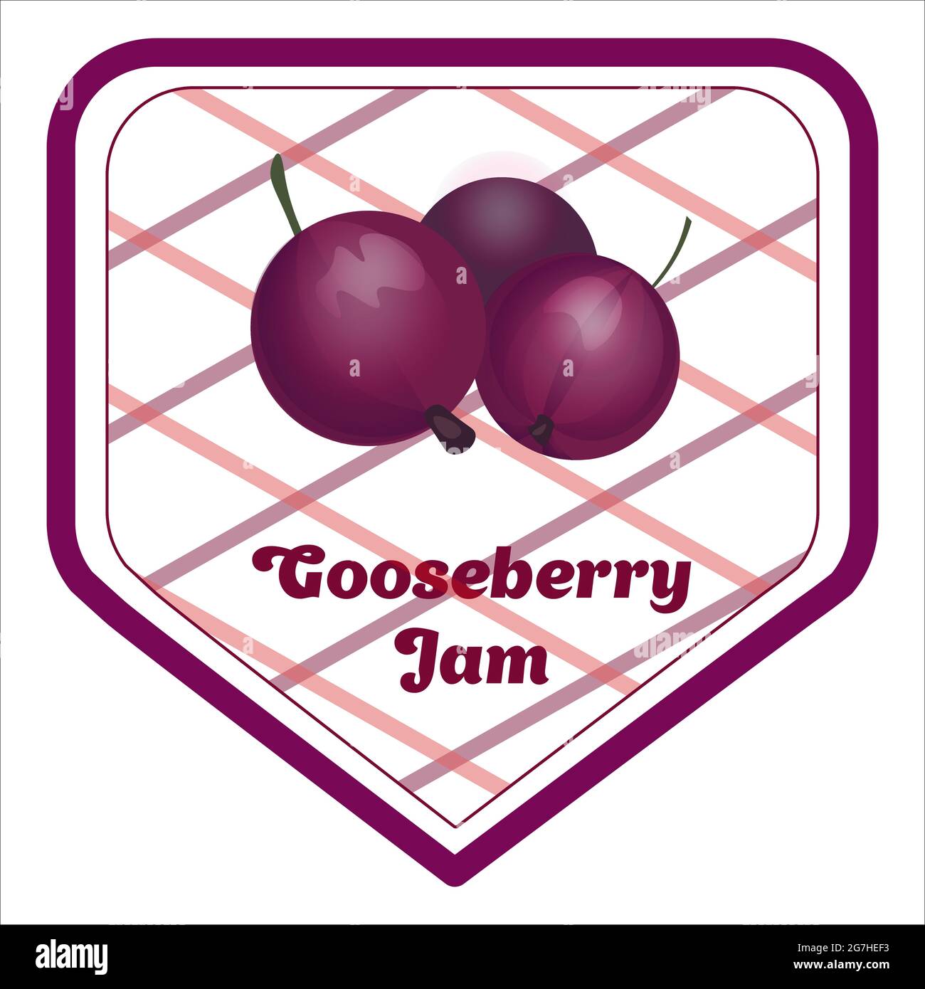Vector label design of gooseberry jam Stock Vector Image &amp; Art - Alamy