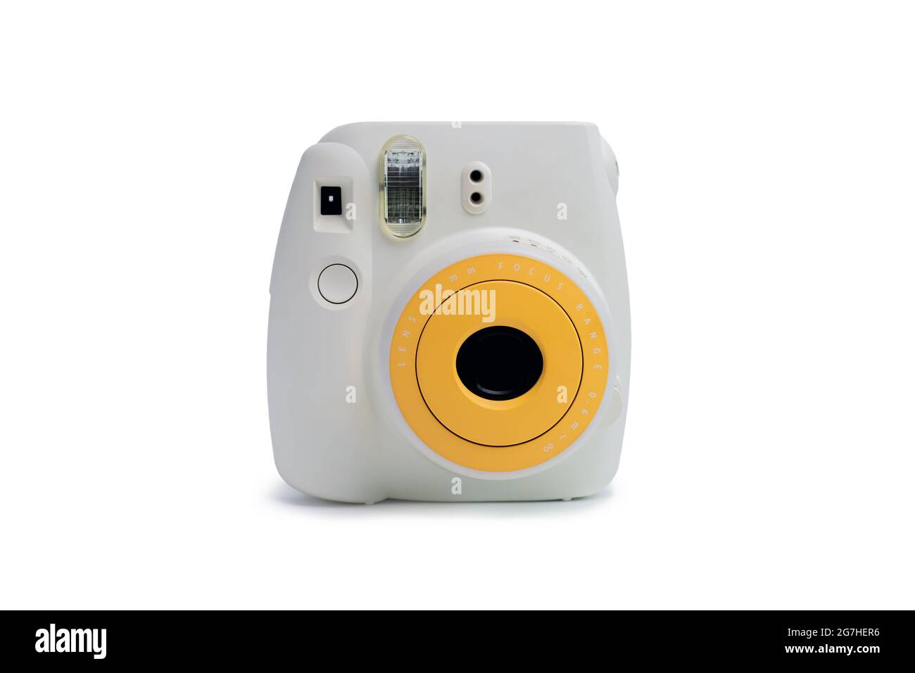 polaroid camera, film camera on white background Stock Photo