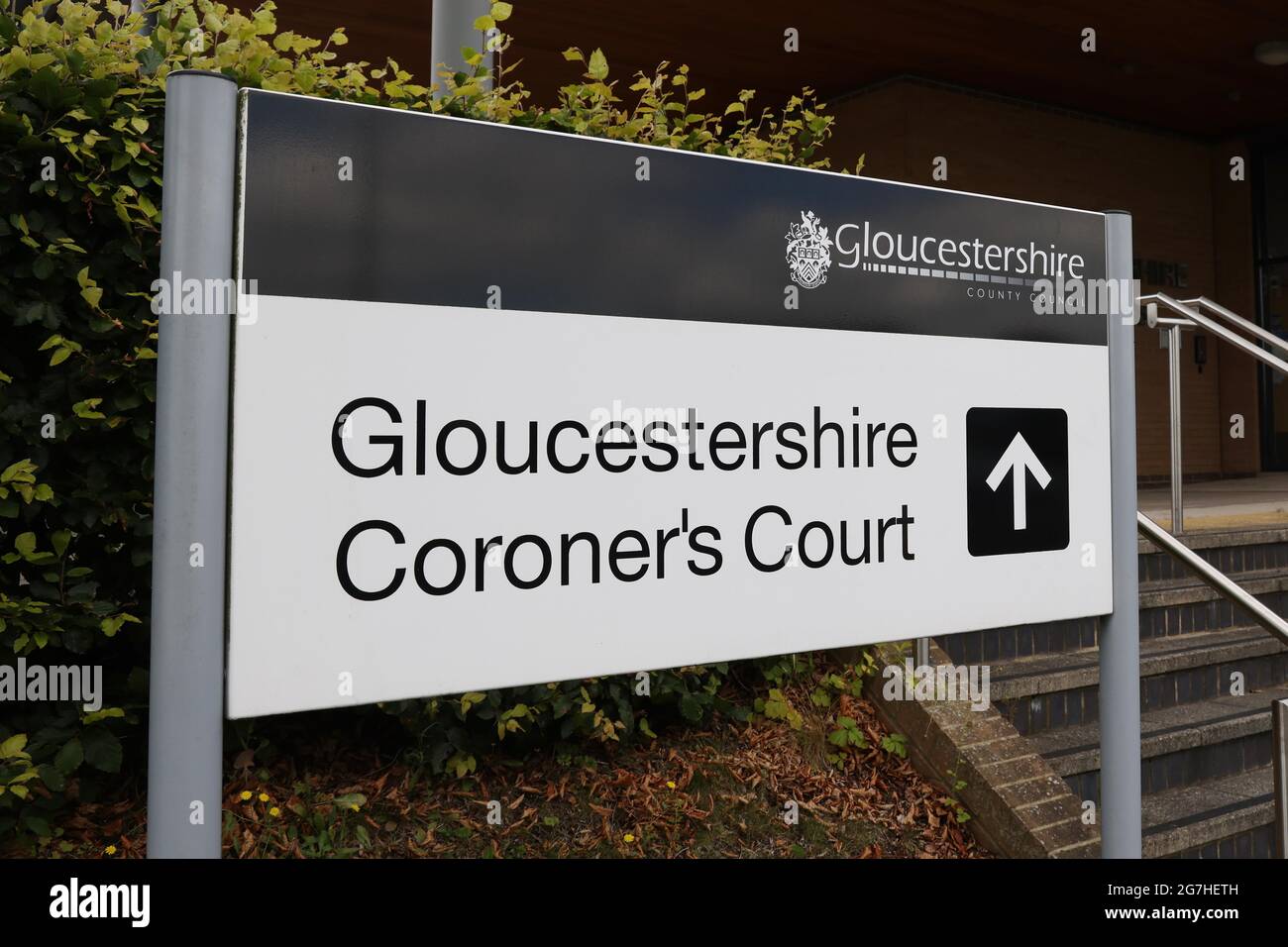 Gloucestershire coroners court sign image hires stock photography and