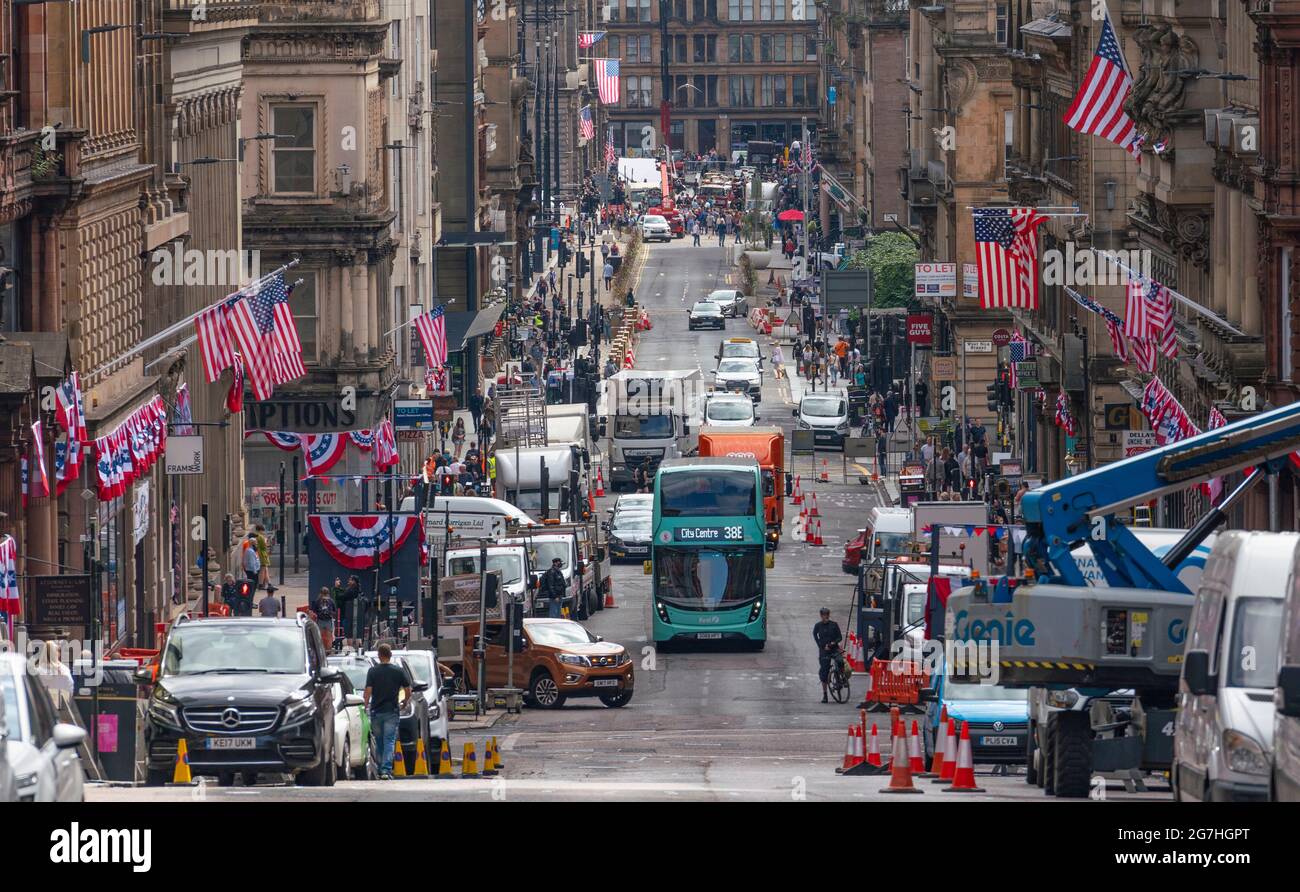 Glasgow, Scotland, UK. 14 July 2021. Filming begins on location in