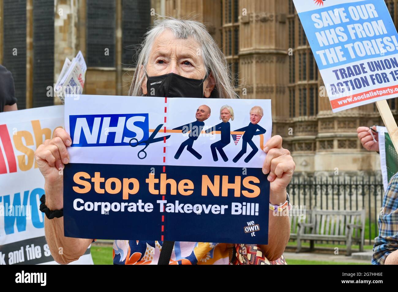 Save our nhs protest 2021 hi-res stock photography and images - Alamy