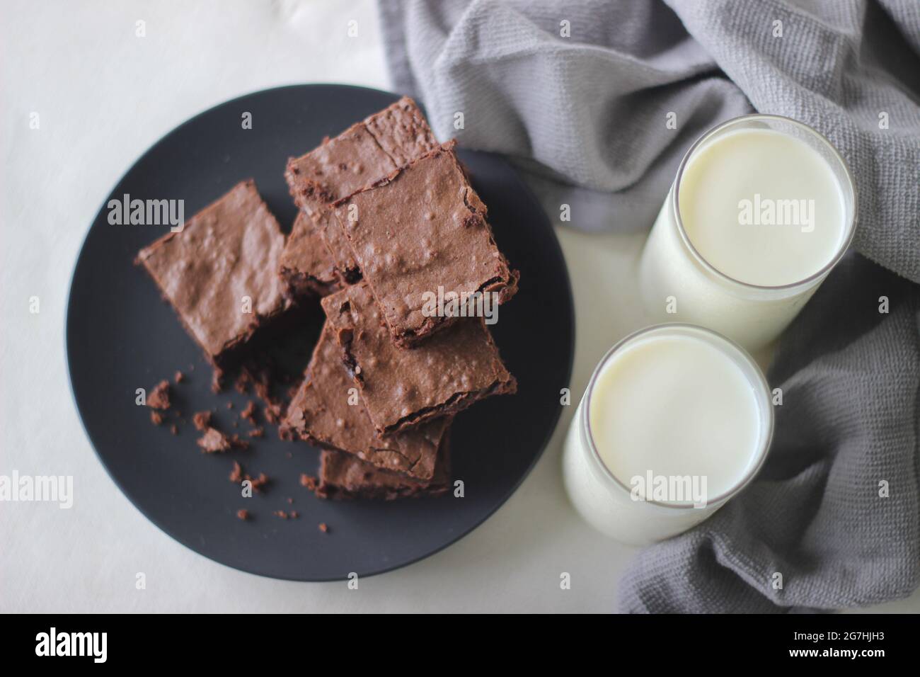 Chocolate brownie blocks hires stock photography and images Alamy