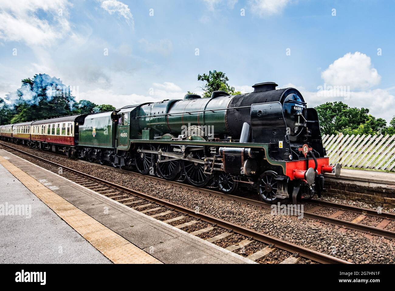 Royal Scot 46100 passing through Long Preston 14th July 2021 Stock ...
