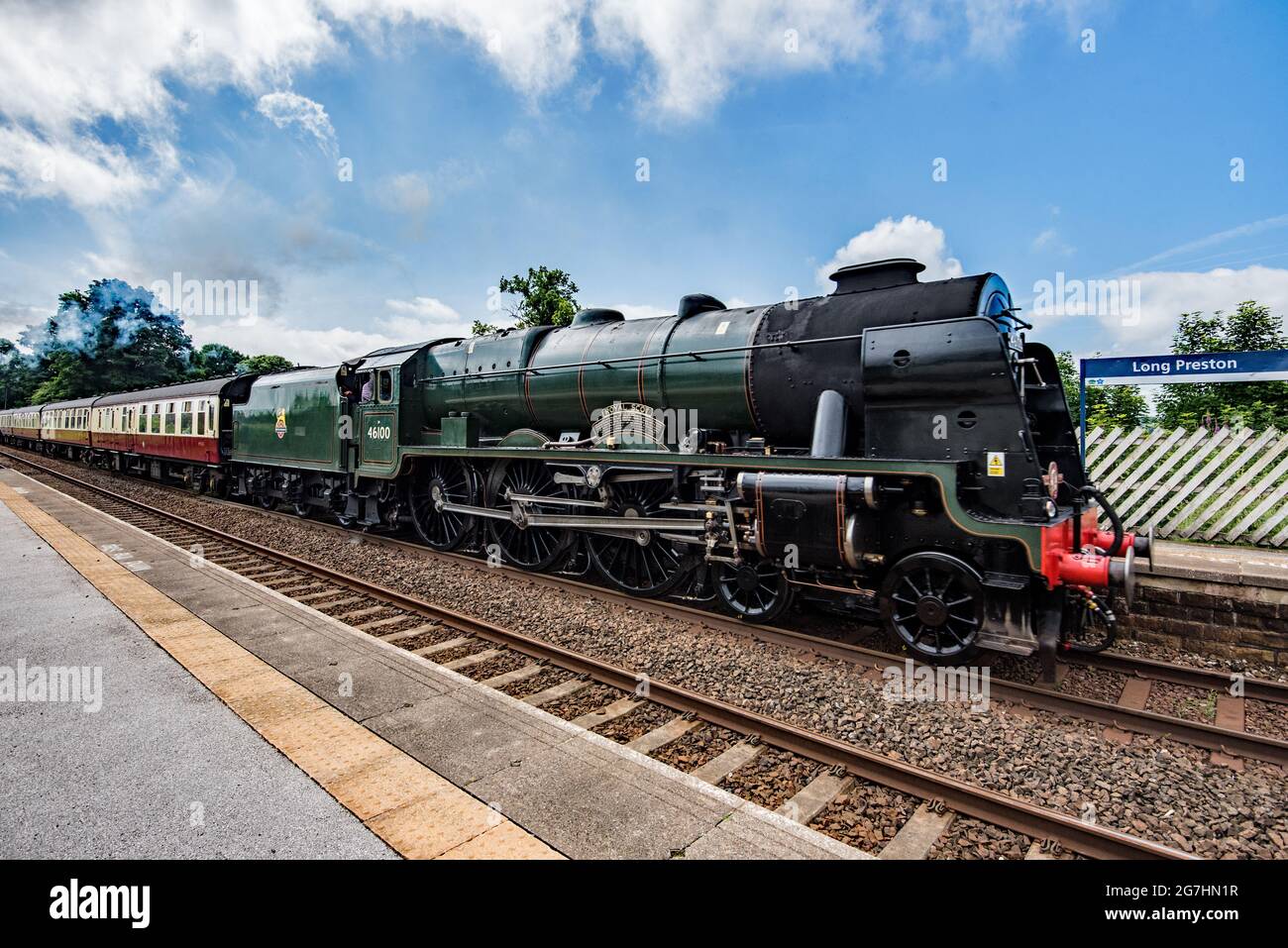 Royal Scot 46100 passing through Long Preston 14th July 2021 Stock ...