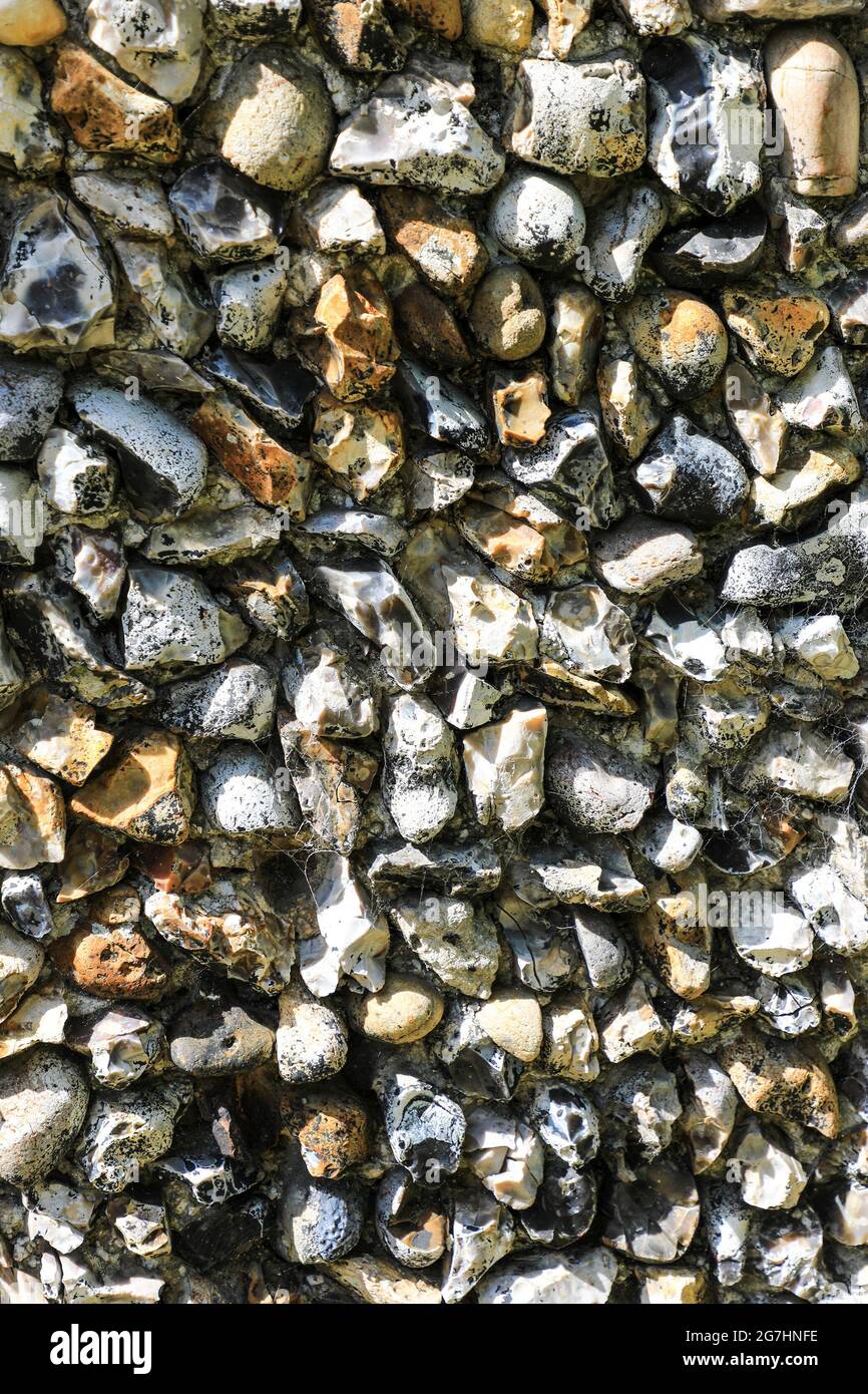 A Flint wall, Suffolk, England, UK Stock Photo Alamy