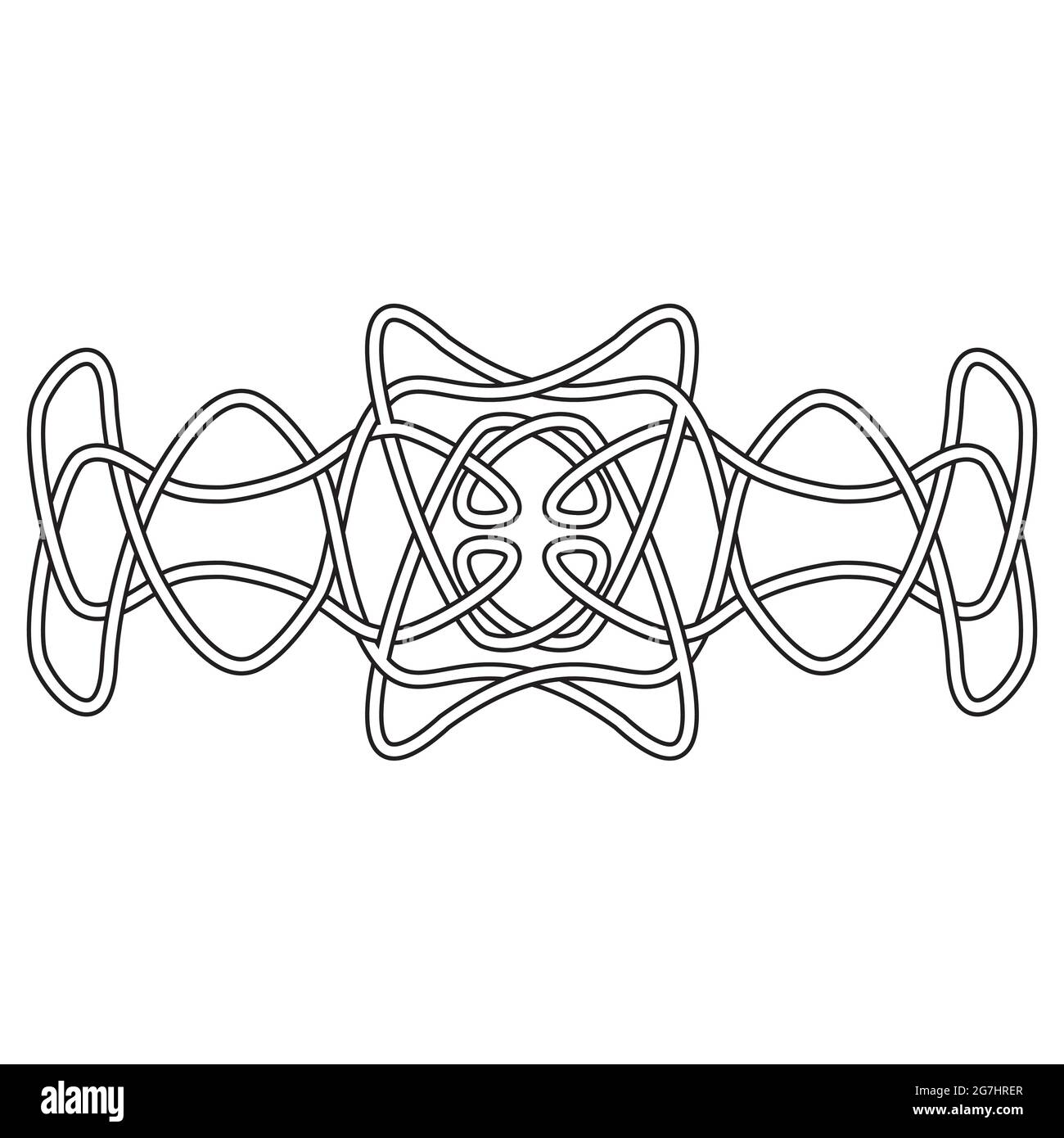 Celtic Pattern Isolated on White Background. Scandinavian Design. Decorative Vikings Logo Stock Vector