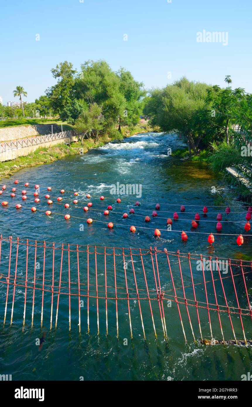 River Duden With mesh. In Turkey. Sity Antalya Stock Photo