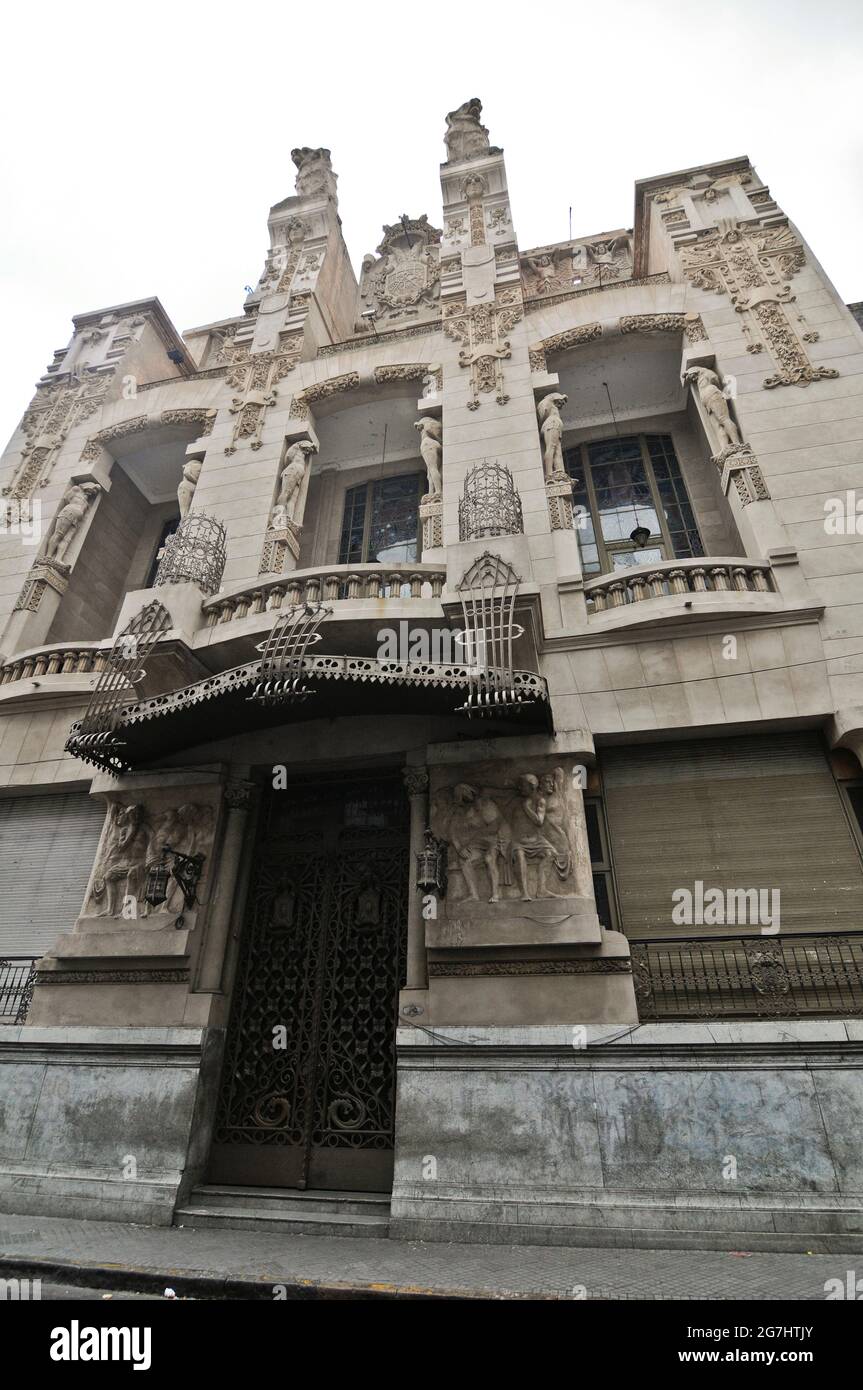 Art Nouveau architectue in Rosario city center. Santa Fe, Argentina Stock Photo