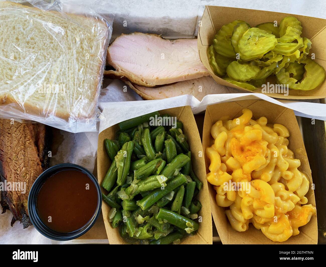 BBQ lunch in Texas Stock Photo Alamy