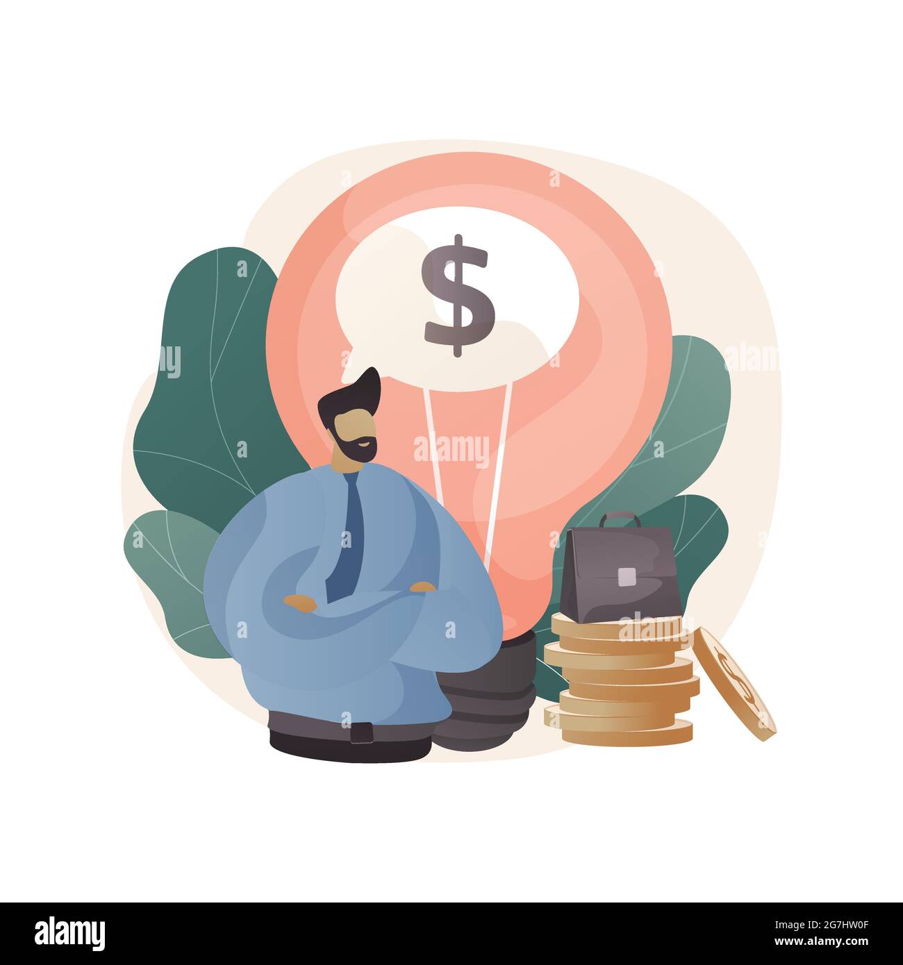 Business idea abstract concept vector illustration. Stock Vector