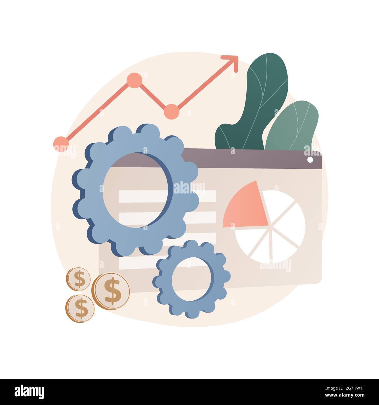 Business solution abstract concept vector illustration. Stock Vector