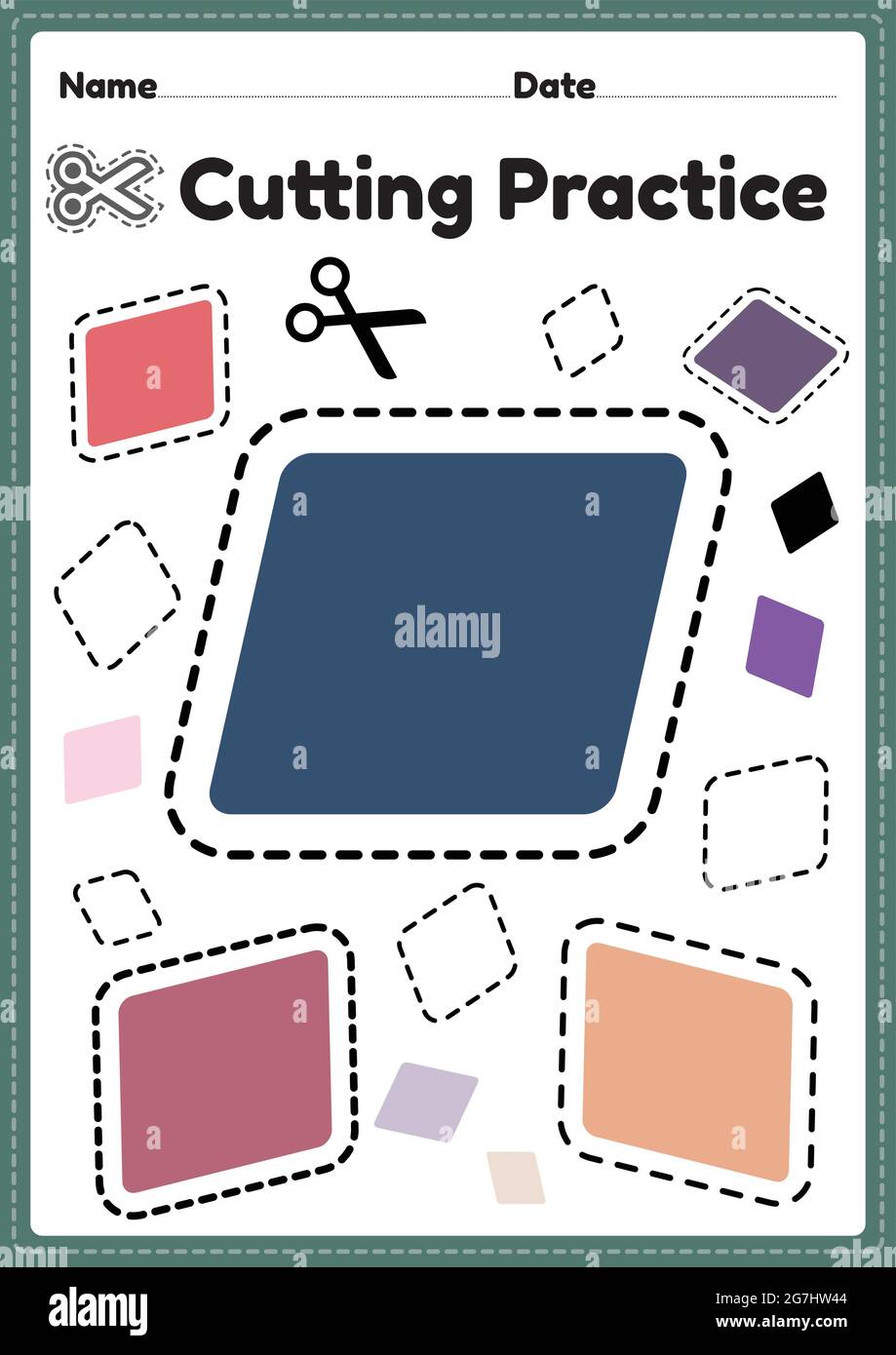 Cutting activities for fine motor skills for preschool kids to cut the