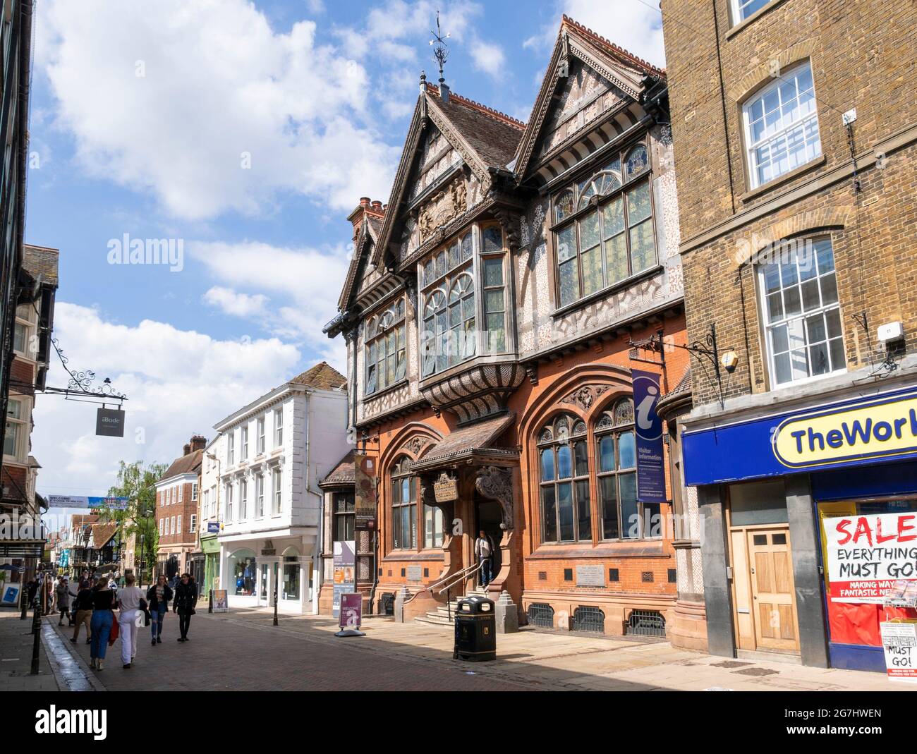 The Beaney House of Art and Knowledge Royal Museum and Free Library at 18 High Street Canterbury Kent England UK GB Europe Stock Photo