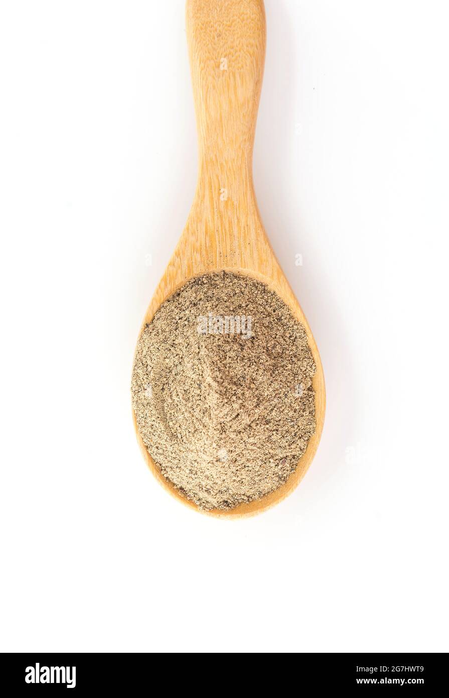 pepper powder on wood spoon Stock Photo - Alamy