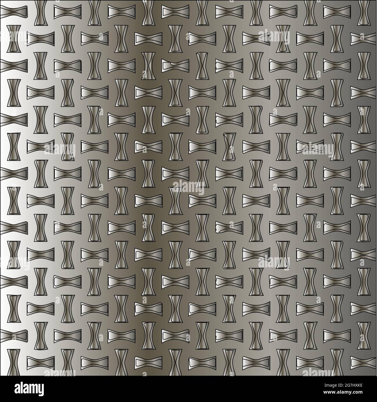 Silver metallic gradient with repeat Pattern . Abstract metallic background. Stock Vector
