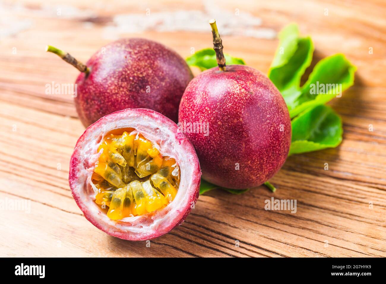Mango with Passion fruit smoothie by fresh ingredients Stock Photo - Alamy