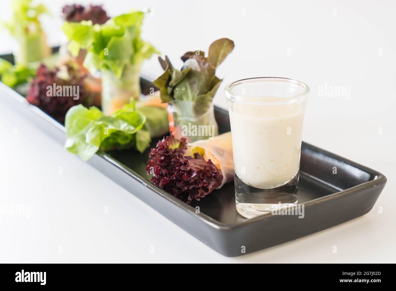 Fresh vegetable noodle spring roll, diet food, clean food, salad Stock Photo