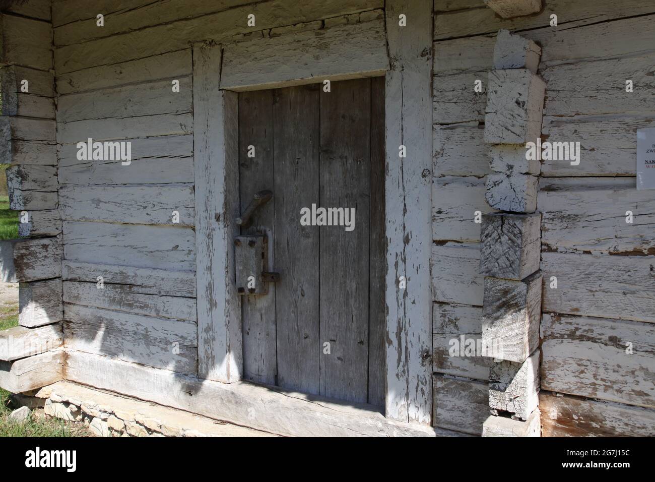 Door of a country cottage, old country cottage, open-air museum in ...