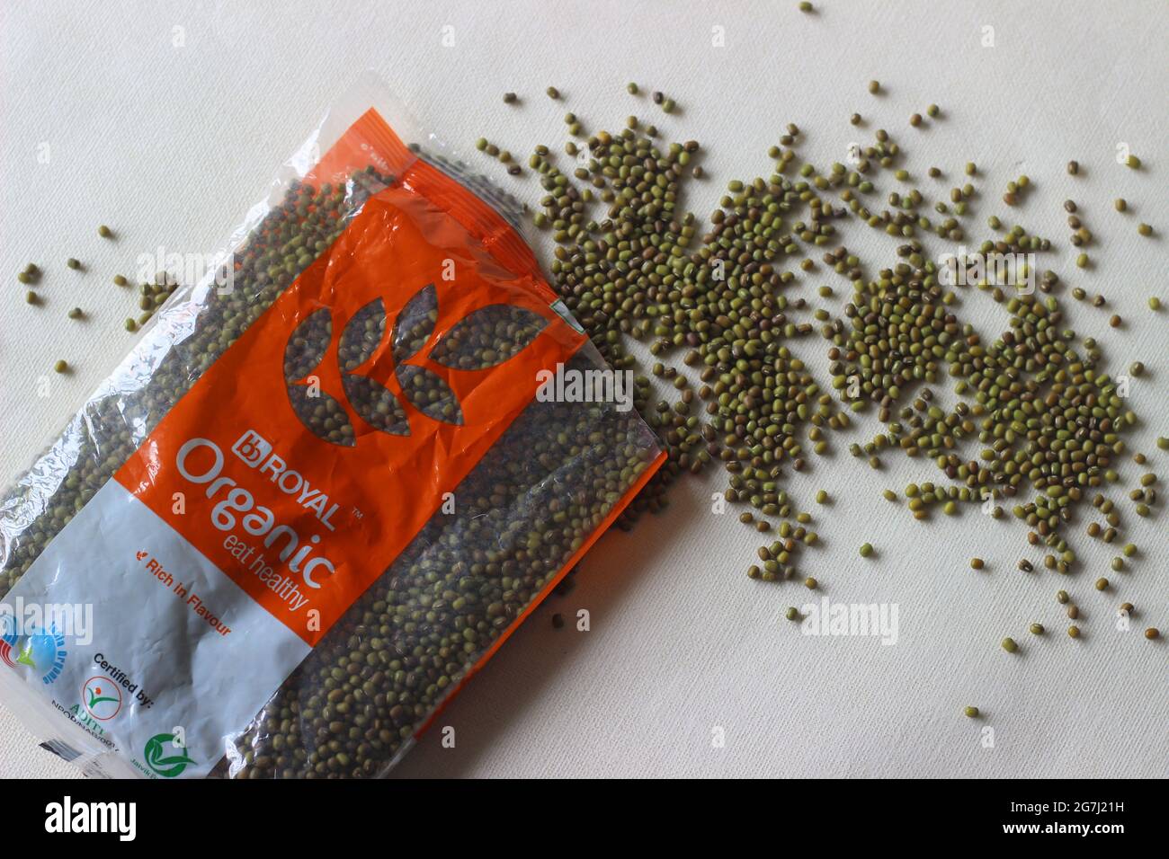 Mumbai, Maharashtra, India, May 16 2021 Big baskets Orange and white