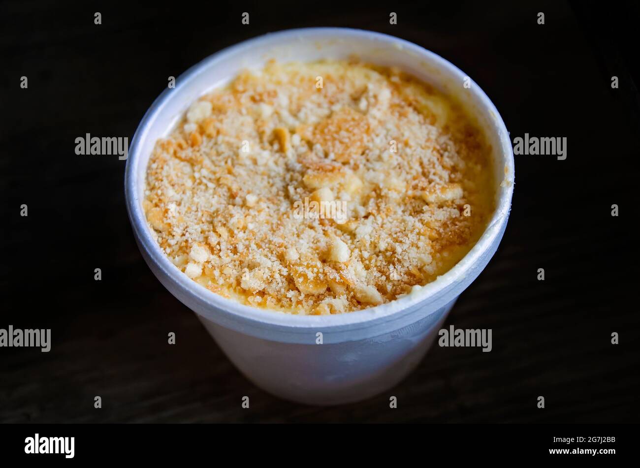 Banana pudding is served at The Shed Barbeque and Blues Joint, July 4, 2021, in Ocean Springs, Mississippi. Stock Photo