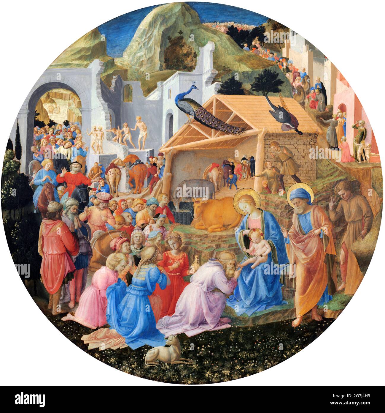 Fra Angelico (c.1395-1455), The Adoration of the Magi, tempera on panel, c. 1440-1460 Stock Photo