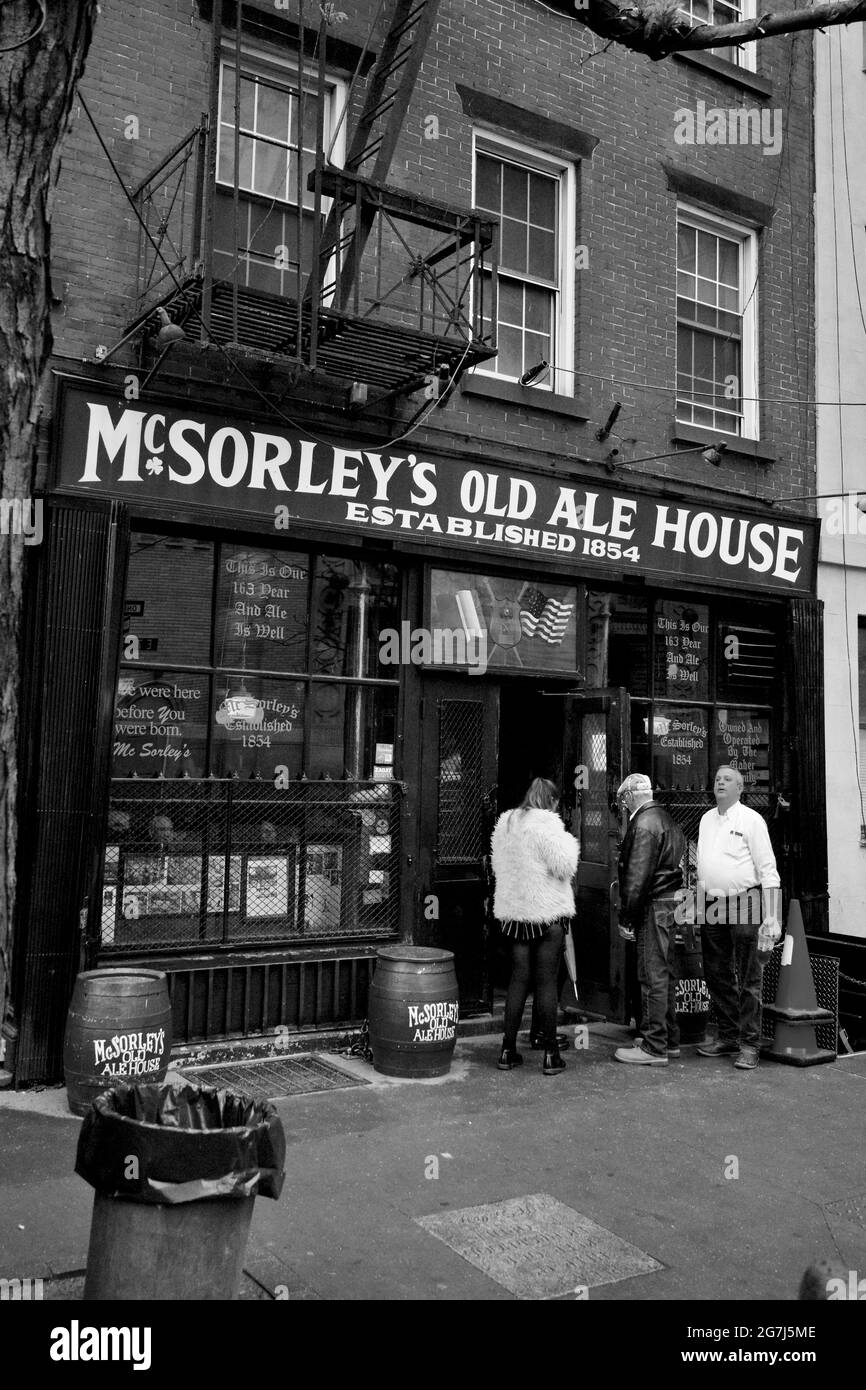 McSorley’s Old Ale House established in 1854 in New York City, New York