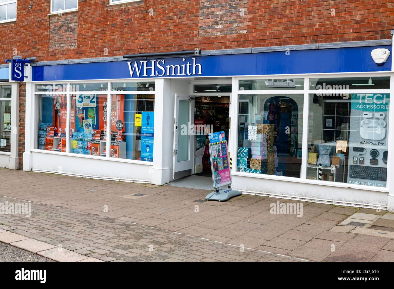 Woodbridge Suffolk UK May 24 2021: Exterior view of WH Smiths in Woodbridge town centre Stock Photo