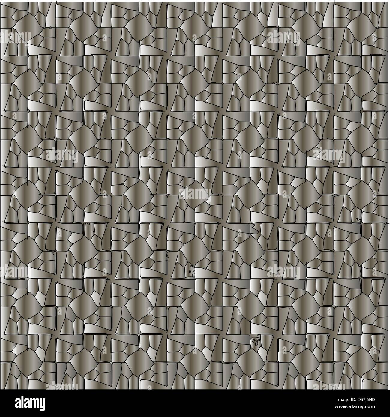 Silver metallic gradient with repeat Pattern . Abstract metallic background. Stock Vector